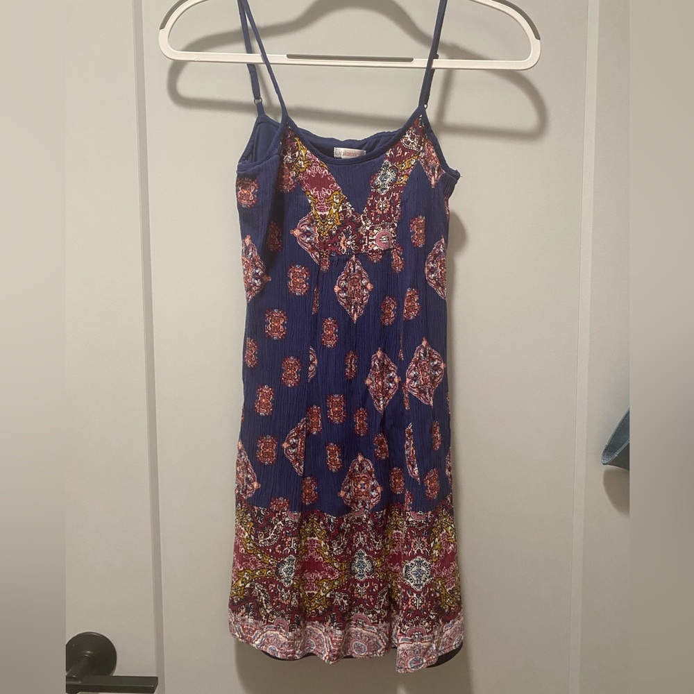 Xhilaration Blue Pattern Dress